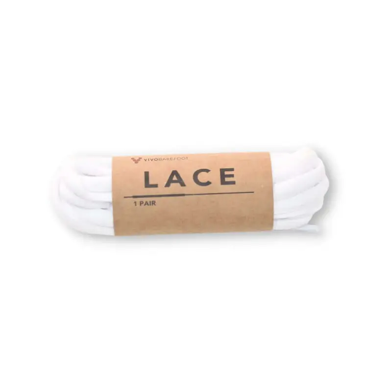 Vivobarefoot White 6mm Oval Flat Laces for Minimalist Footwear