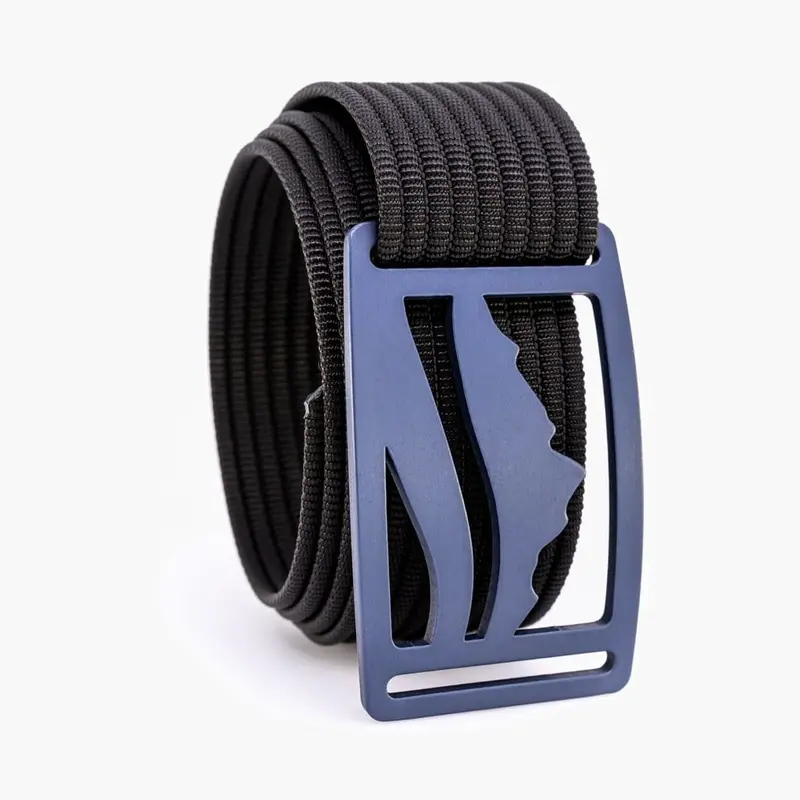 Wasatch Blue Leather Belt