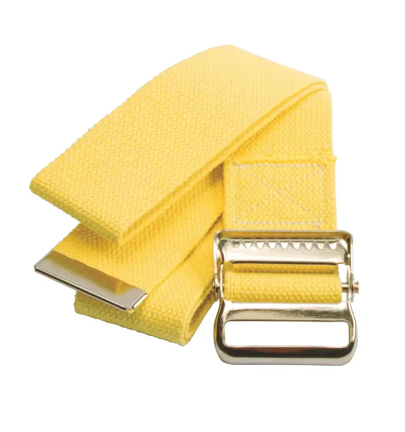 Washable Cotton Gait Belt – 54 Inch, Yellow