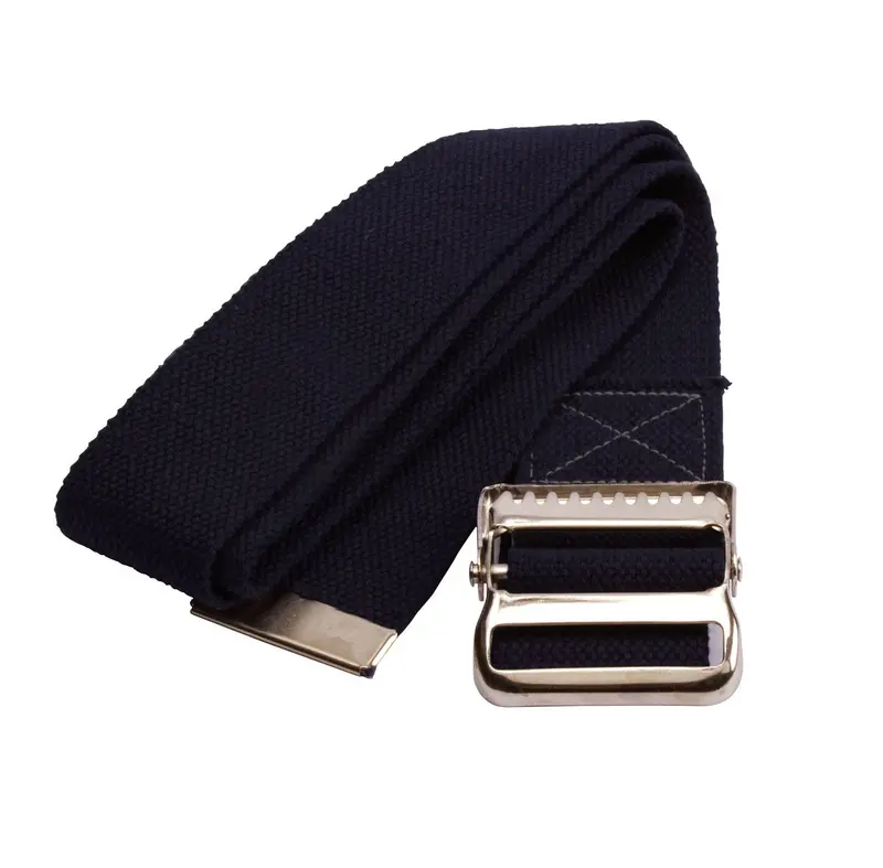 Washable Cotton Gait Belt – 72 Inch, Black