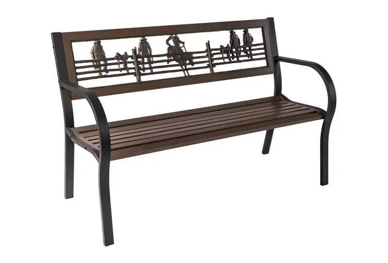 Western-Style Rodeo-Themed Bench with Cowboy Aesthetic