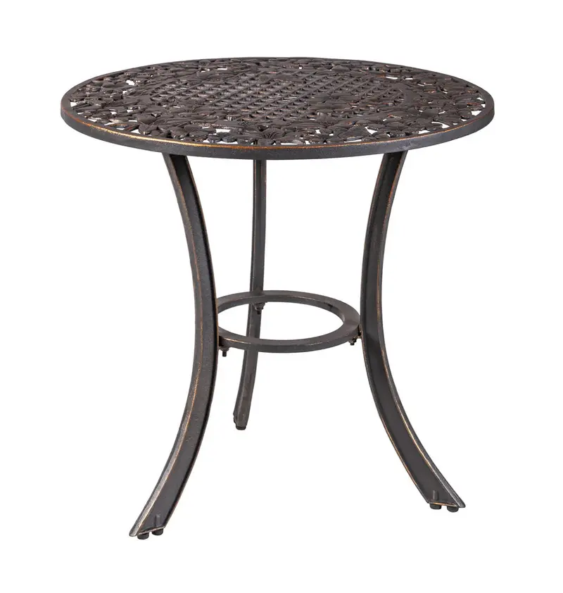 Wildflower-Design Outdoor Coffee Table – Rustic Patio Centerpiece