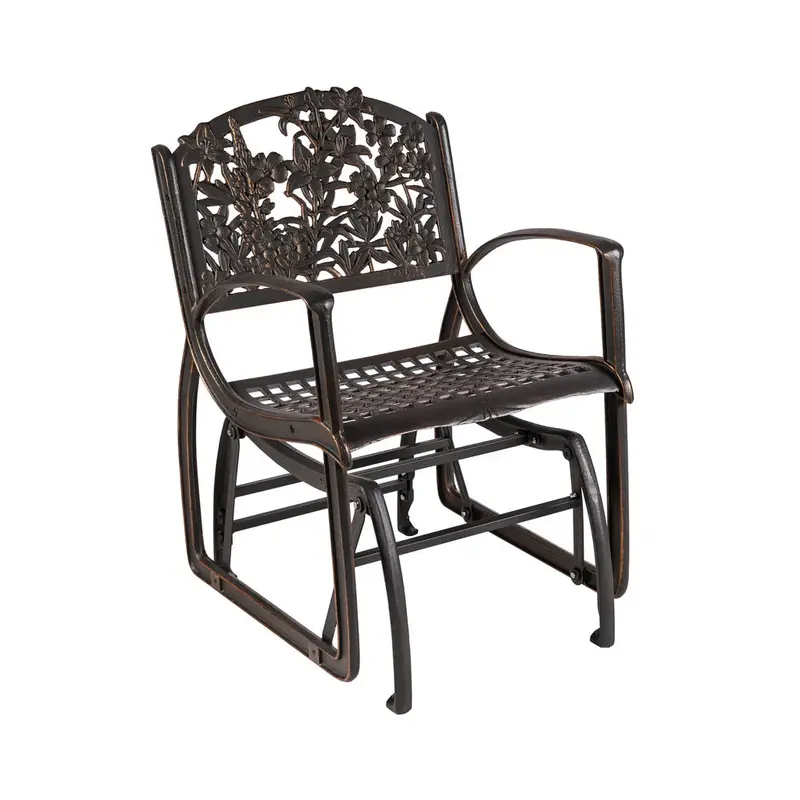 Wildflower-Pattern Outdoor Glider Chair