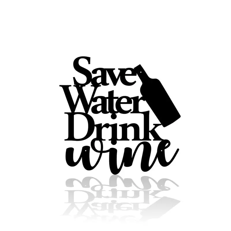 Wine-Themed Conservation Sign with Bottled Illustration