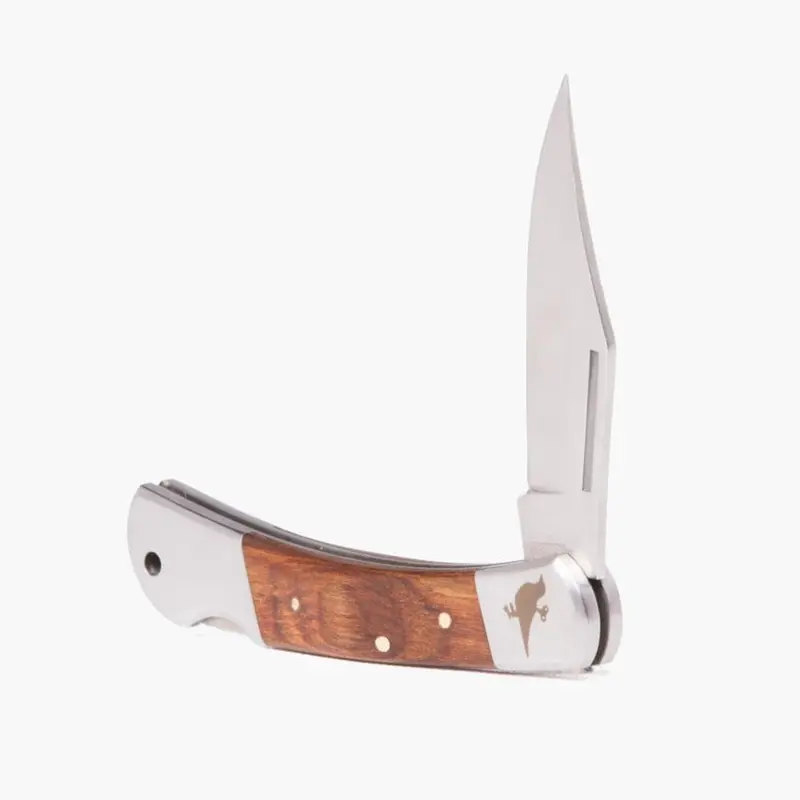 Wood Grain Fine-Edge Pocket Knife