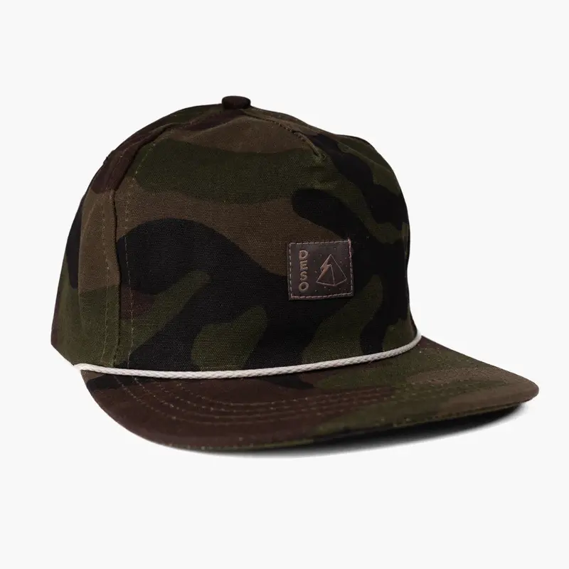 Woodsman Camo 5-Panel Wax-Coated Cap